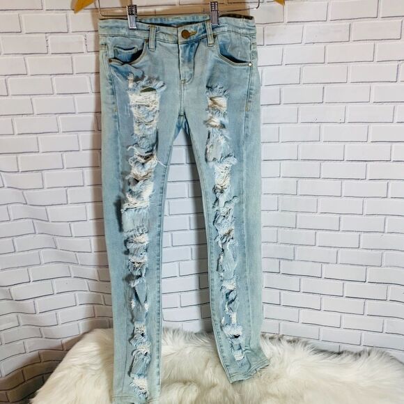 Blank NYC Super Shredded Distressed Jeans Sz 25 - Picture 1 of 7